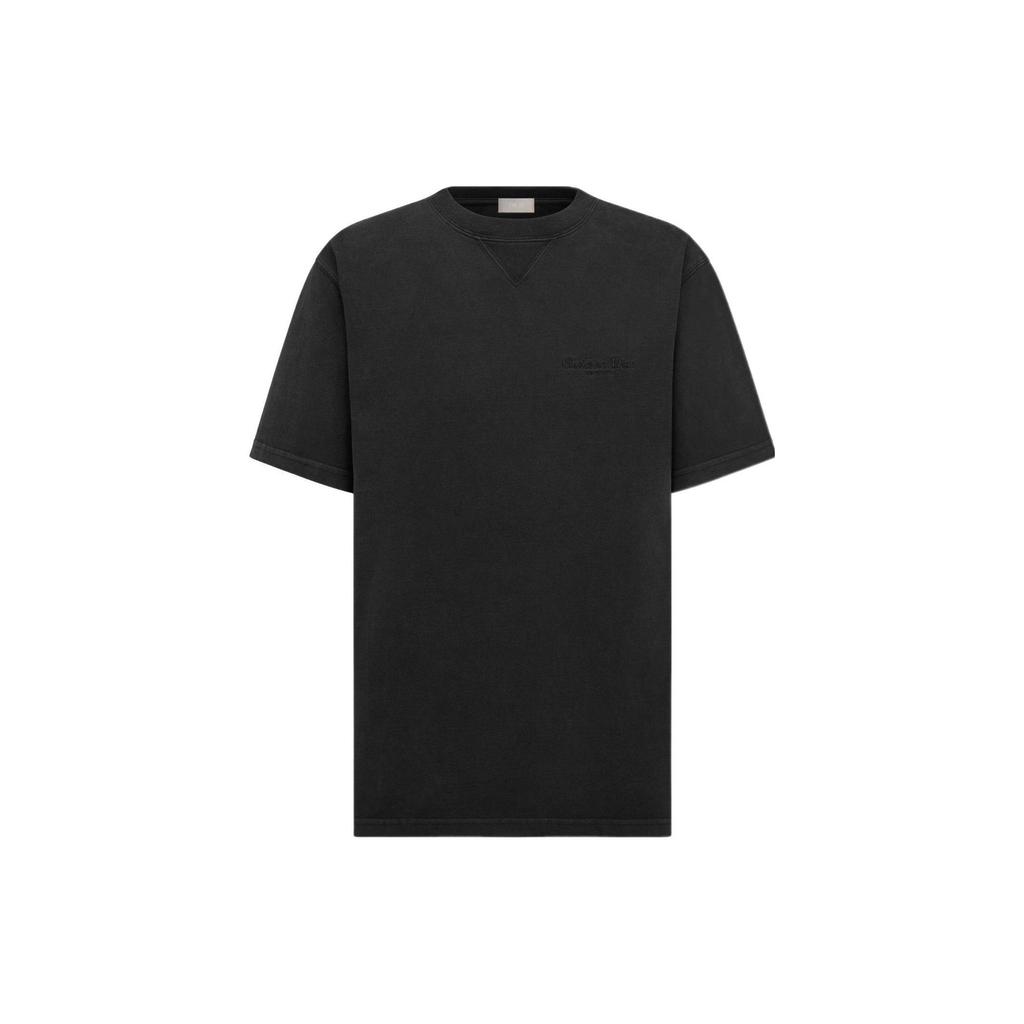 Dior Logo Embroidered Round Neck T Shirt 313J696C0554-C900