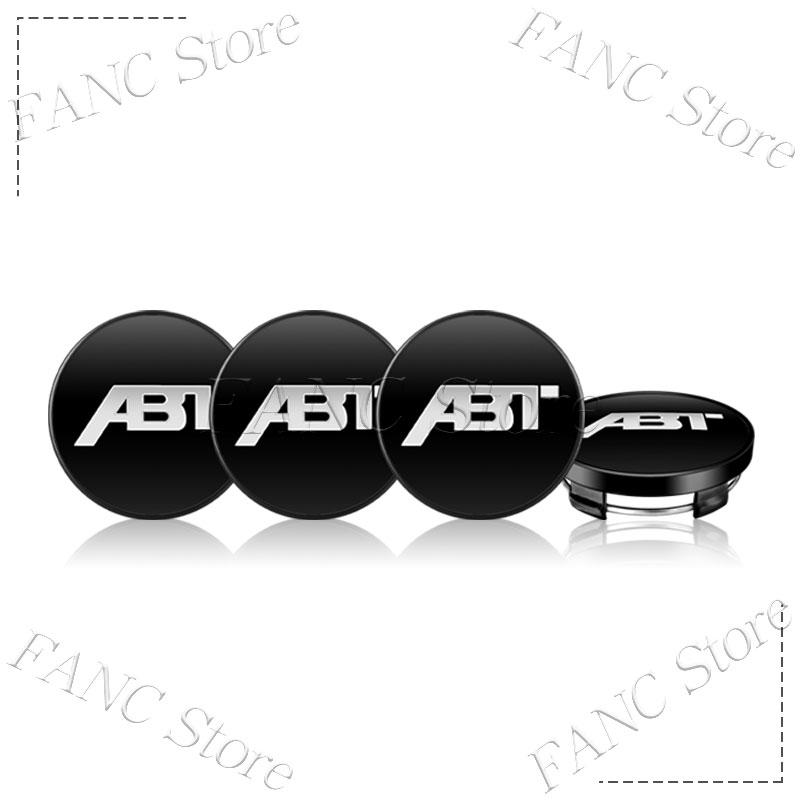4Pcs 56/60mm ABT Emblem Car Wheel Center Hub Cap Rim Refit Dust-proof Badge Covers Sticker For Universal Car Styling Accessories