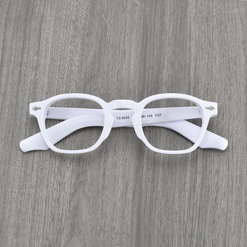 

G-Dragon Style Handmade Acetate Men s Retro Large Face Black Myopia Eyeglasses білий