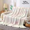 Blush Bow Glimmer Flannel Blanket Warm Soft Halloween Christmas Couch Warm Cozy Decorative Decor Gift for All Season