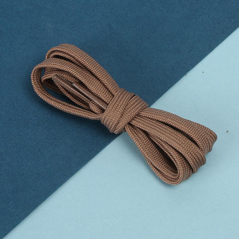 Durable Polyester Flat Shoelaces for Casual Shoes and Sneakers - Set of 2 Pairs In Multiple Solid Colors