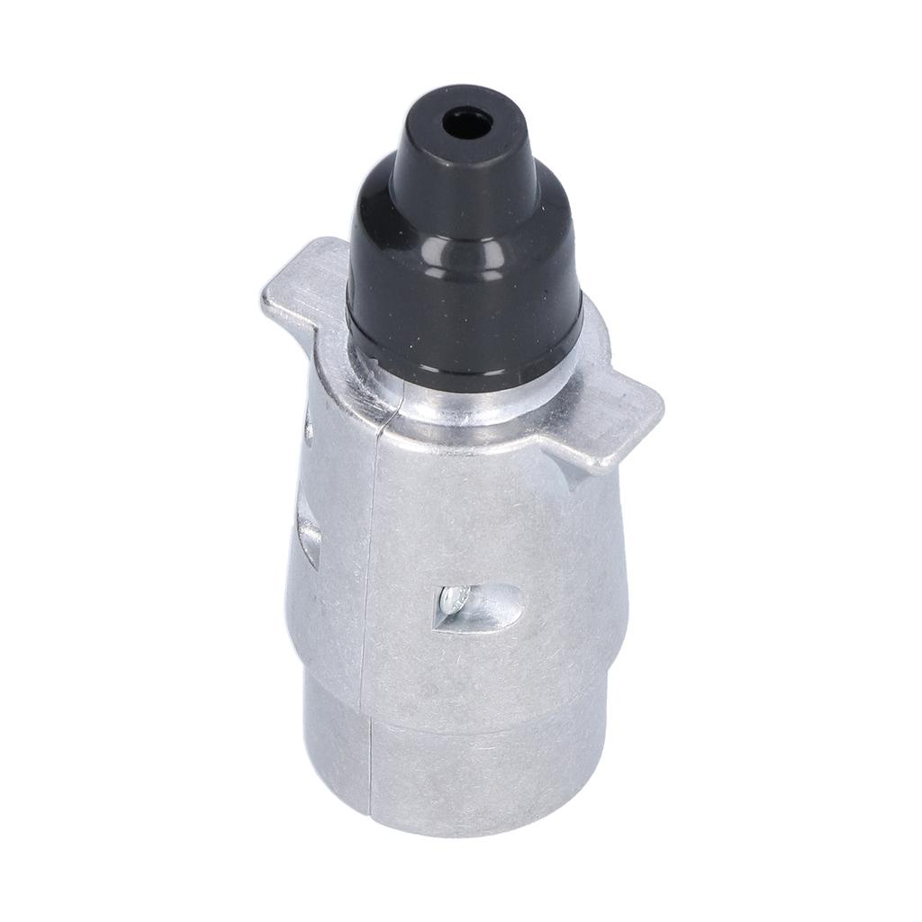 7pin Electric Trailer Plug Truck Interface RV Power Cord Socket Waterproof 12VDC Silver for European Cars