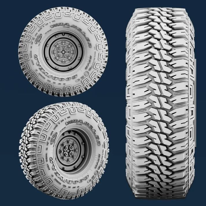 Spallach HMMWV GY Wheel Set Plastic Model Kit Parts SPU26635 1/35 (8-Bolt Type) (5-Piece Set) (Universal) (Military Vehicle)
