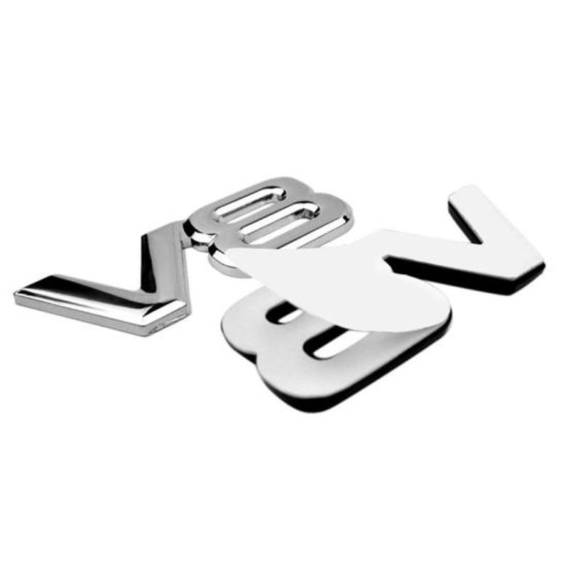 4Wd V6 V8 Stylish Sport Car Auto Badge Emblem Rear Trunk Metal Sticker Decor