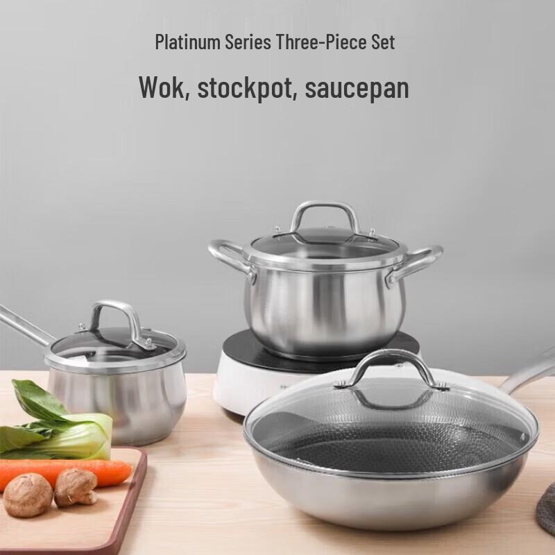 Kobach Platinum 3-Piece Honeycomb Cookware Set