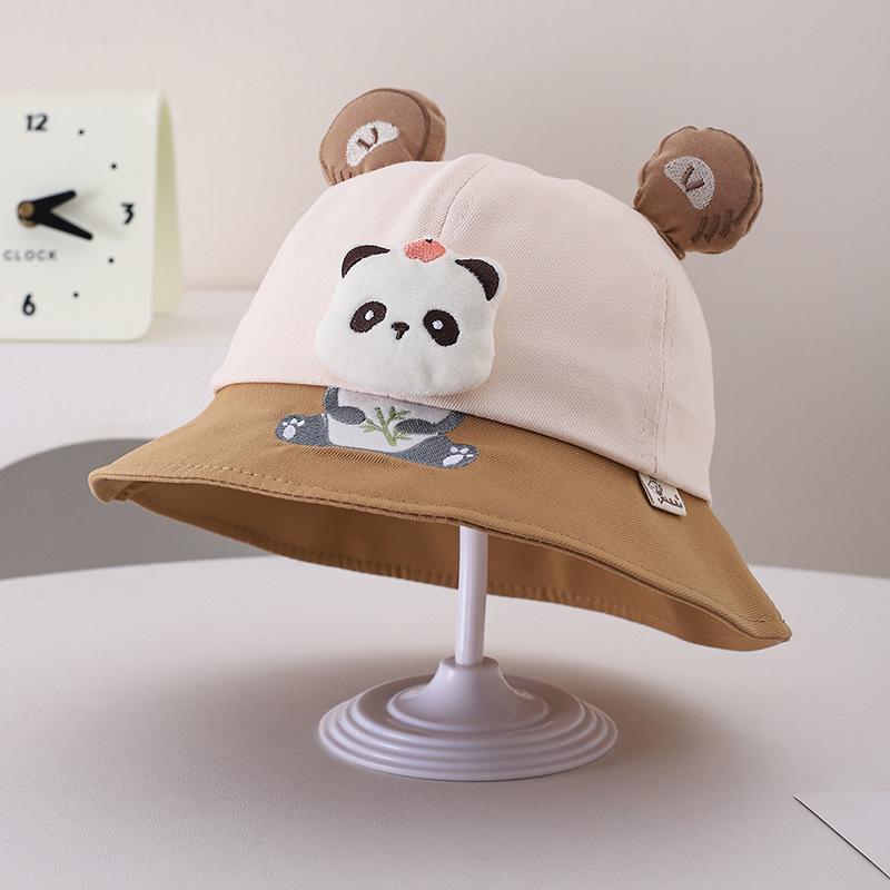 Baby Panda Bucket Hat - Super Cute Cartoon Sun Protection for Boys & Girls, Spring/Autumn Style