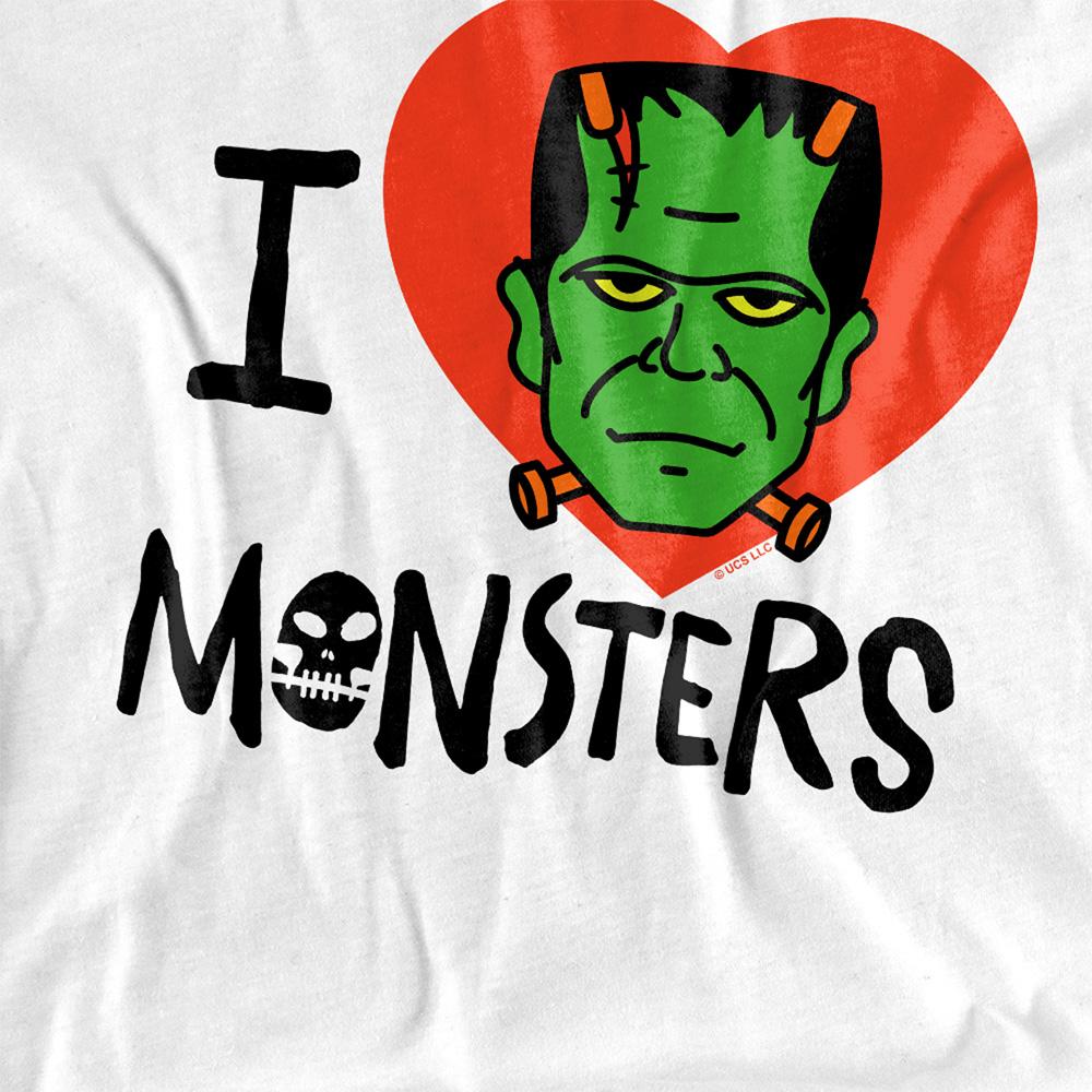 Universal Monsters Childrens/Kids I Love Monsters Frankenstein T-Shirt