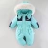 -30 Degree Winter Baby Ski Suit Jumpsuit Outwear Suits for Infants Baby Ski Suit Thick Baby Jumpsuit Waterproof Hooded for Girls Boys