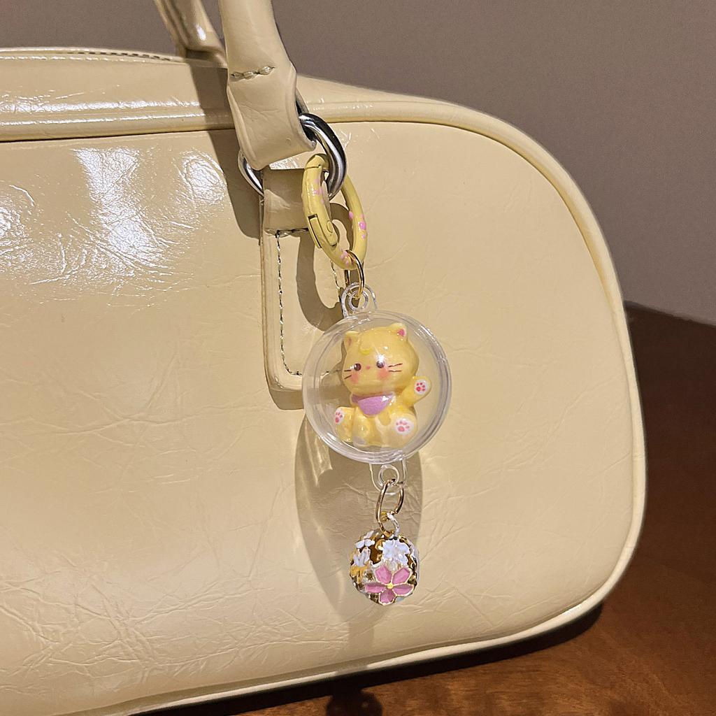 1/5pcs Fashion Cartoon Small Cat Cute Keychain Phone Chain Resin Keyring Bag Pendant Couple Key Chains Gifts Women for Jewelry