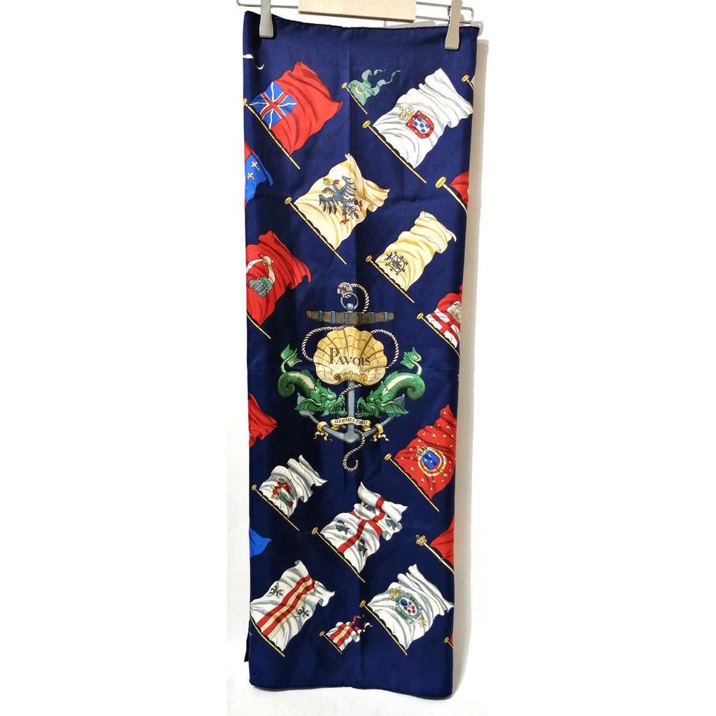 Used HERMES PAVOIS 100% Silk Carre 90