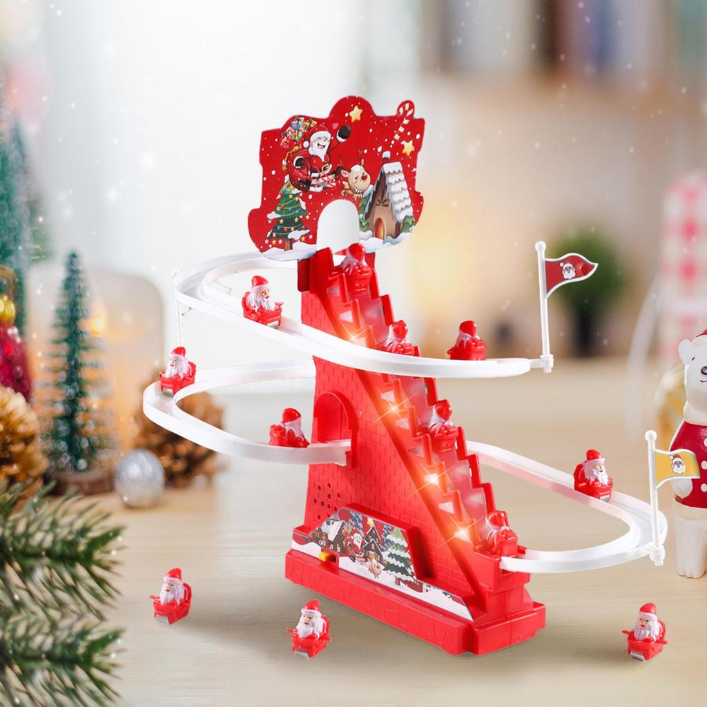 Elektrický lezecký žebřík Santa Claus s hudbou Zábavný lezoucí Santa žebřík pro vánoční večírek Domácí stolní deska Obývací pokoj Rodina