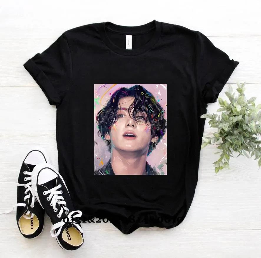 Hot Sale Korean KPOP BTS Fashion Cartoon Anime Top Short Sleeve TShirts Kawaii Friends Summer Clothes for Women's T-Shirt Kpop Star T Shirt
