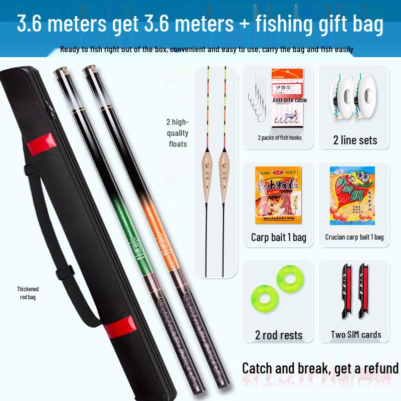 Beginner's Complete Fishing Rod Set with Tackle Supplies