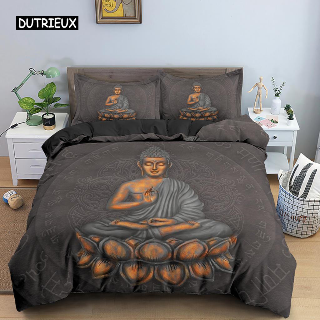 Mandala  Buddha Bedding Set Mandala Quilt Cover Duvet Cover Set Luxury Bed Sets Bohemian Buddhist Souvenir Bedroom Decorations