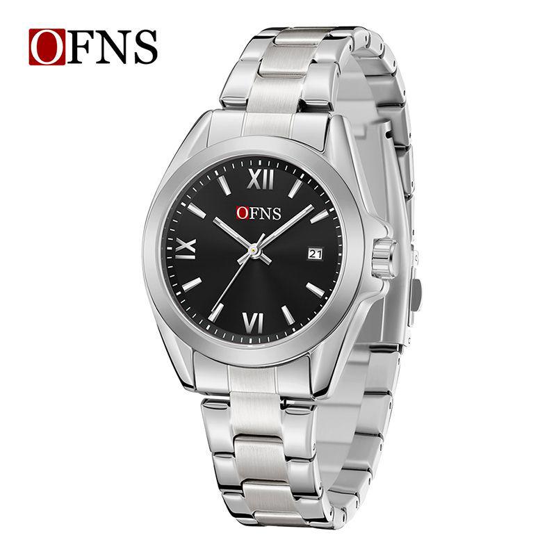 European Empress Dowager Roman Quartz Ladies' Wristwatch - Waterproof, Steel Band, Elegant Sun Pattern Design