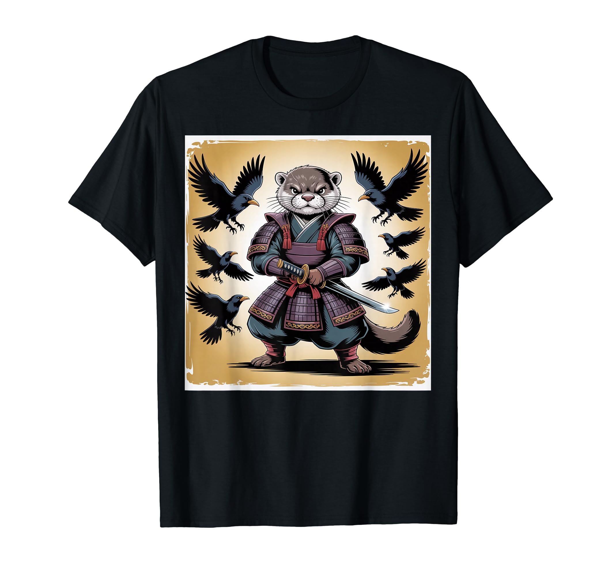 Sea Otter Goods Japanese Samurai Otter Sea Otter T-shirt