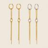 Yori Stainless Steel Two-tone Circular Chain Tassel Earrings Waterproof for Women Delicate Popular Jewelry Wholesale 2025