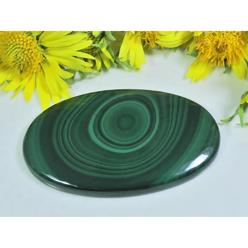 

AA++ 113Cts. Natural Green Malachite Oval Cabochon Loose Gemstone 31X53X04MM D-51