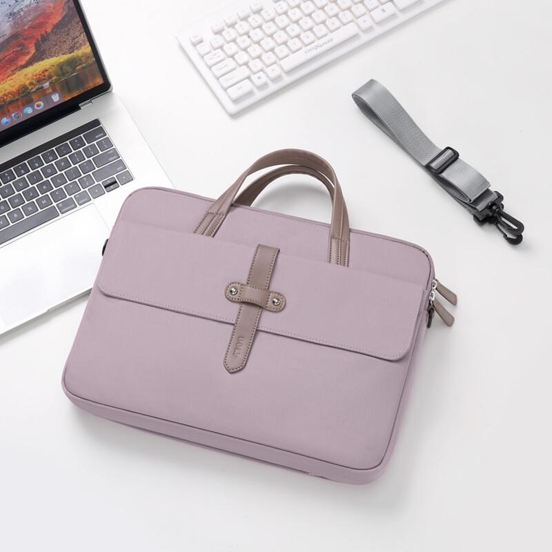 GOLF Laptop Bag for Women, 14-Inch Apple Notebook Bag, Handheld Shoulder Crossbody Bag, Water-Resistant Business Bag, Lotus Pink