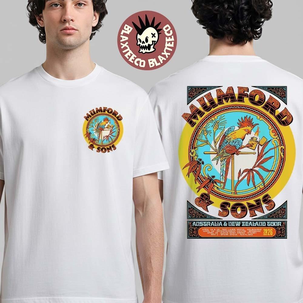 Mumford And Sons Australia Tour 2026 Shirt Parrot Lighter Poster Dates Merch Unisex T-Shirt XL