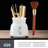 Zen Style Porcelain Tea Ceremony Set: Mutton Fat Jade & Copper Gongfu Tools - 6 Gentlemen
