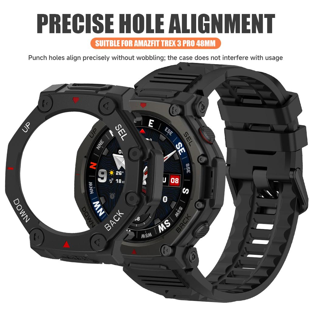 Protective Cover For Amazfit T-Rex 3Pro 48mm Case Frame Protector Shell For Trex 3Pro 48mm Smart Watch Sleeve Bumper Accessories