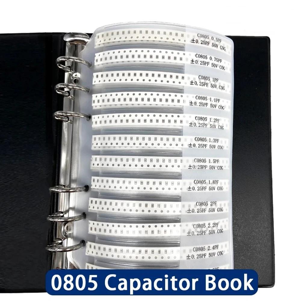 0201 0402 0603 0805 1206 SMD Ceramic Capacitor Assortment Kit 51~92Values Each 25pcs 50pcs Capacitor Sample Book 10pF 100nF 10uF
