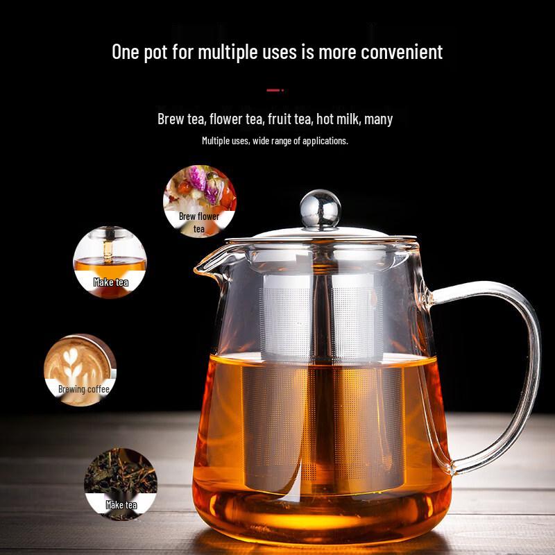ZISIZ Heat-Resistant Glass Teapot
