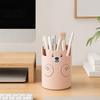 Macaron Colors Desk Organizer Cute Bear 2-in-1 Pen Holder & Phone Stand, Organizer, Large with Stand Capacity Storage for Pens Makeup Brushes Scissors