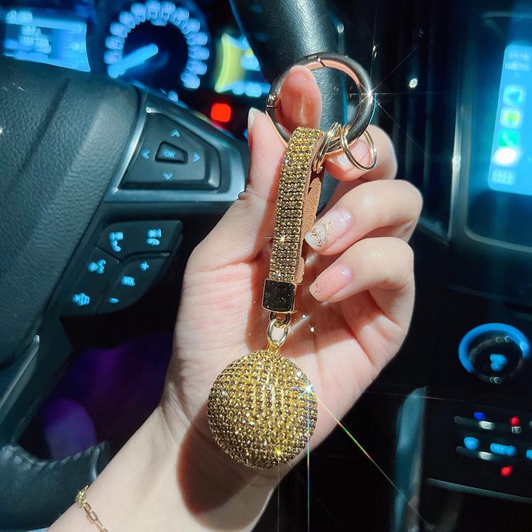 Elegant Handmade Diamond Keychain: Stylish Women's Car Accessory & Pendant