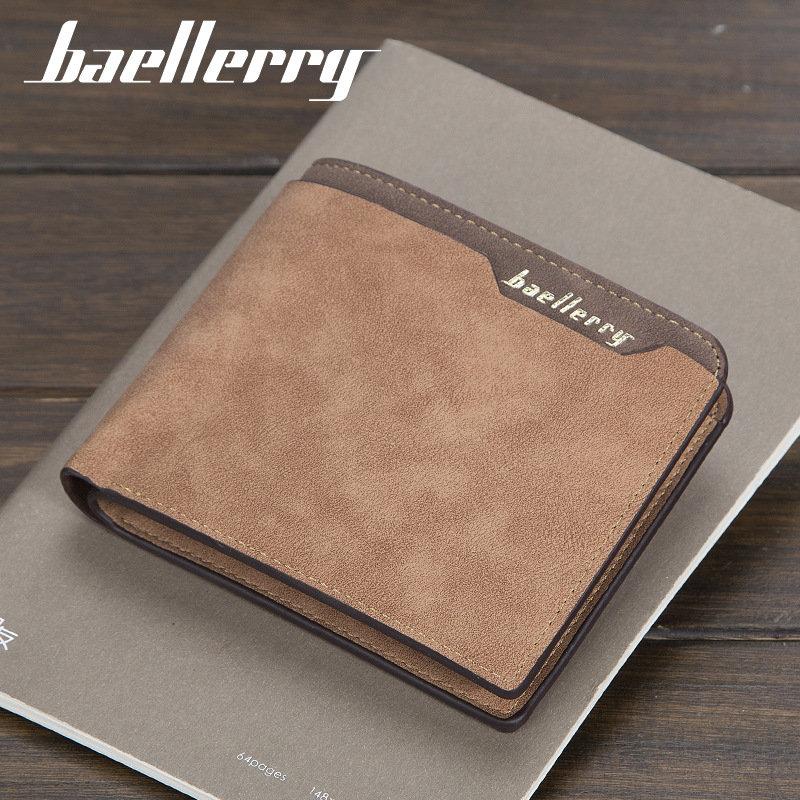 Baellerry Men Fashion Short Wallets Classic Vintage Design Card Holder for Man Male Purse Wallet Casual Business Money Clips