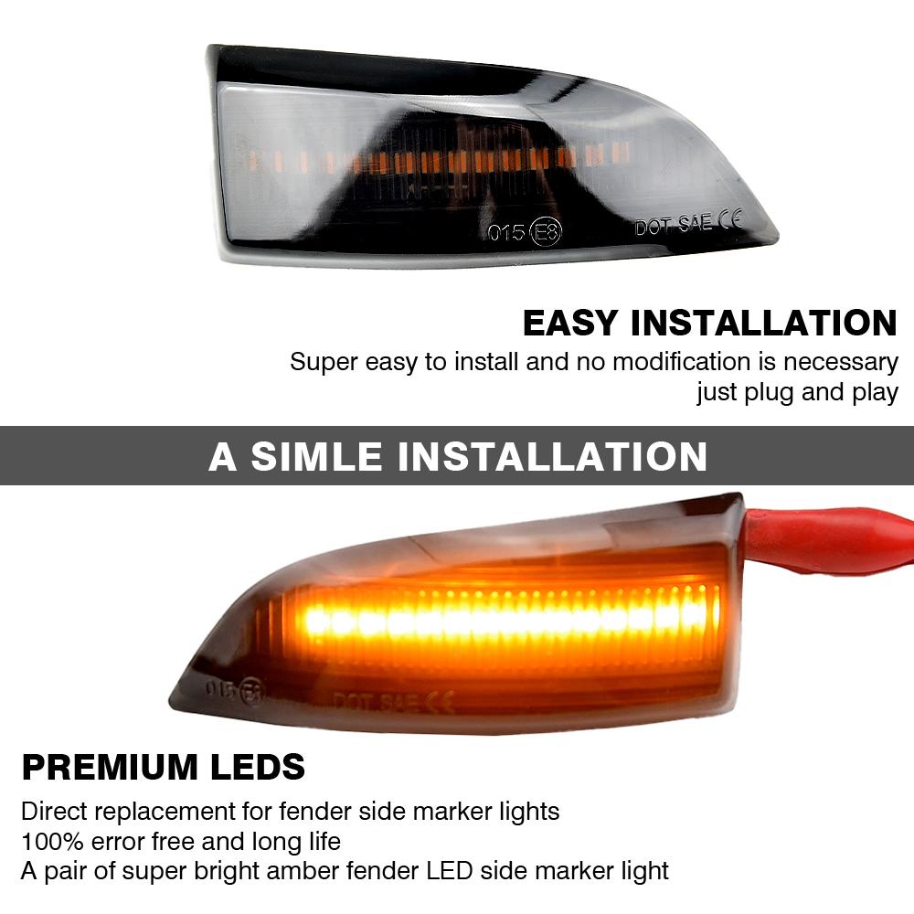 2PCS Dynamic Turn Signal Light for Renault Megane MK3 Laguna III X91 Scenic Fluence Side Rear Mirror Sequential Indicator Light