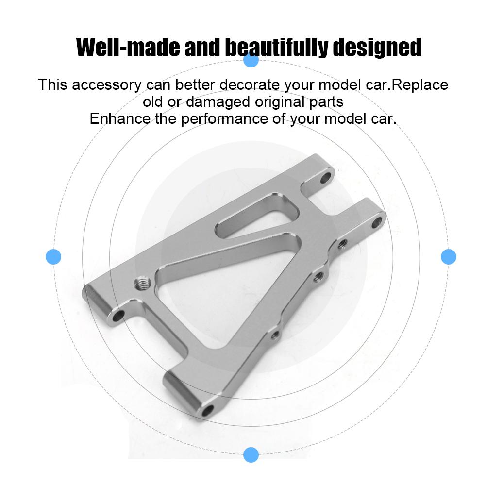 2PCS Alloy Front Lower Arm Upgrade Parts Fit for KYOSHO 4WD Optima 110 Off Road Vehicle(Silver )