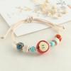 Cute Fashion Dopamine Jingdezhen Ceramic Beads Apple Bracelets for Women Girl Friend Hand-woven Adjustable Bracelet Jewelry Gift