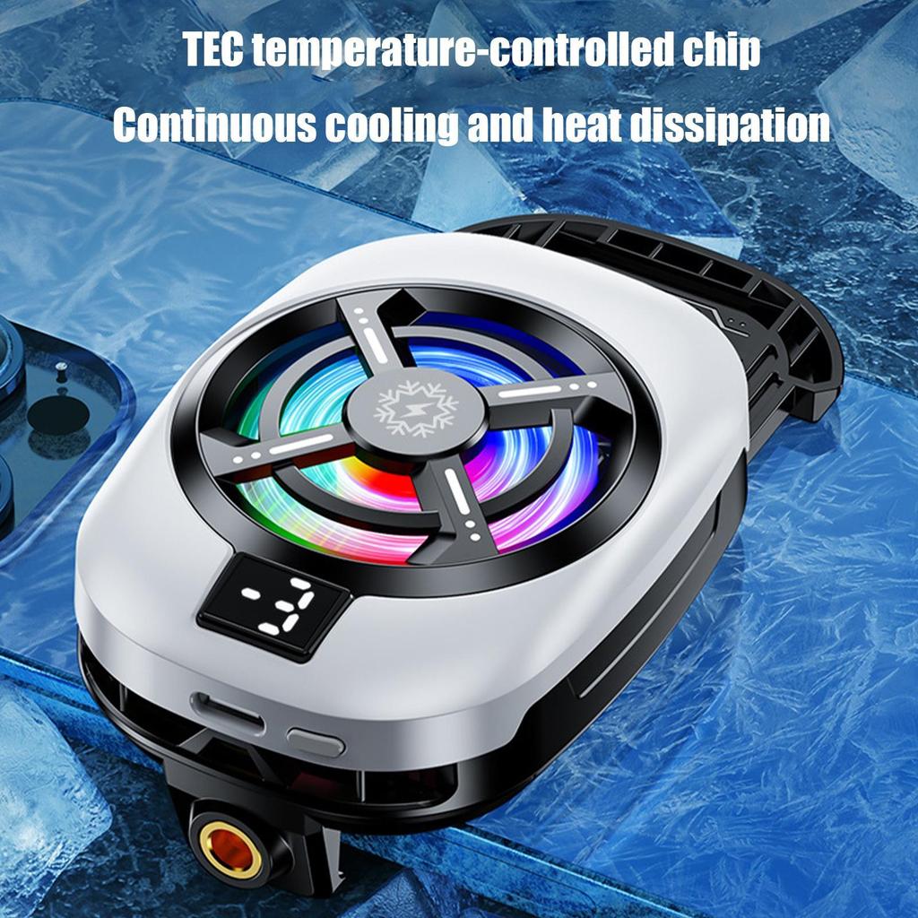 Phone Semiconductor Cooling Fan 3 Gear Adjustable Game Cooler Silent Radiator for IPhone for Xiaomi for Huawei Live Streaming