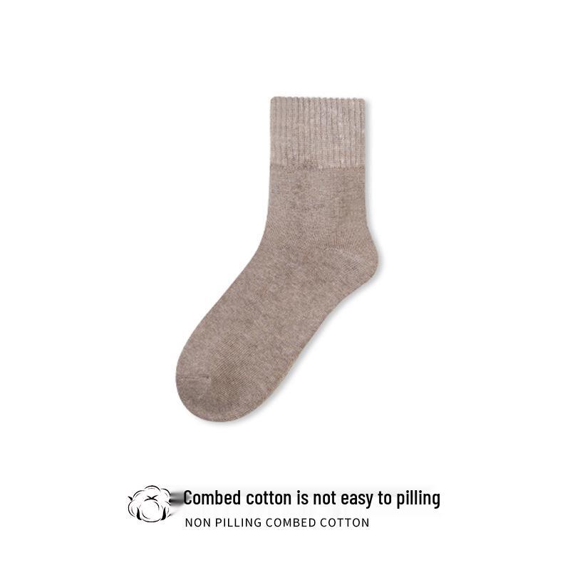 Women's Extra Thick Winter Mid-Calf Cotton Socks - Velvet, Odor-Resistant, Sweat-Absorbent, Warm and Cozy