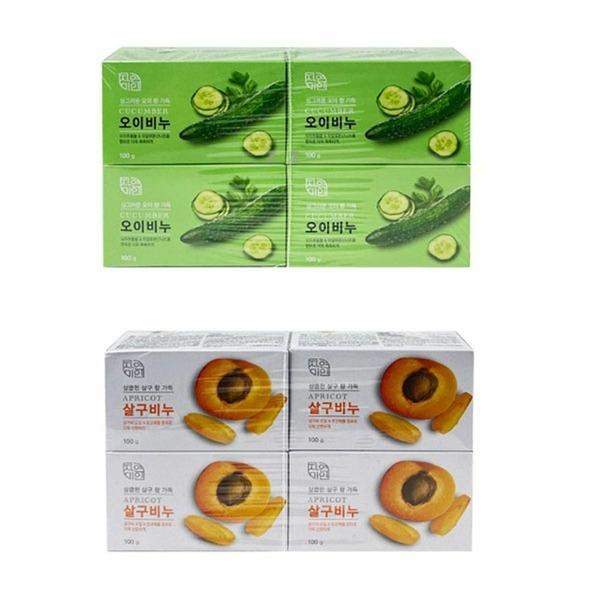 Apricot Cucumber Face Wash Soap, 90g, 4 Pack (WD433F6) Cucumber soap