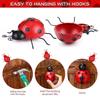 1PC Garden Sculpture Wall Metal Ladybug, Courtyard Hanging Decoration Ladybug Wall Decoration, Iron Ladybug Ornament