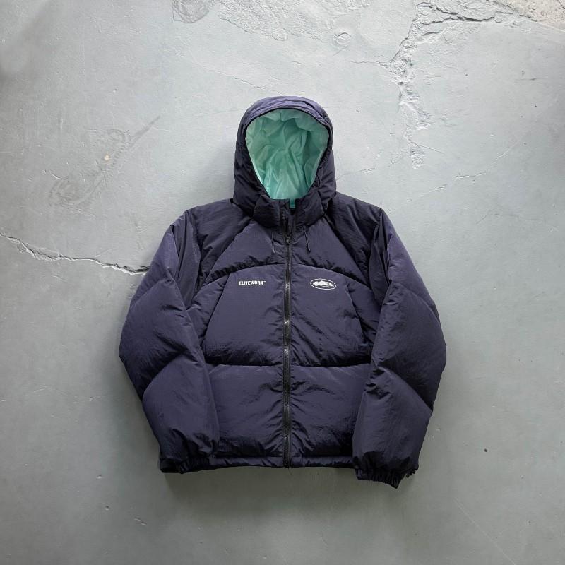 Mens Short Puffer Jacket With Hood