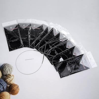 11pcs Sweater Knitting Needle Portable Stainless Steel Fixed Circular Needles Lightweight Different Sizes for DIY Knitted Tool