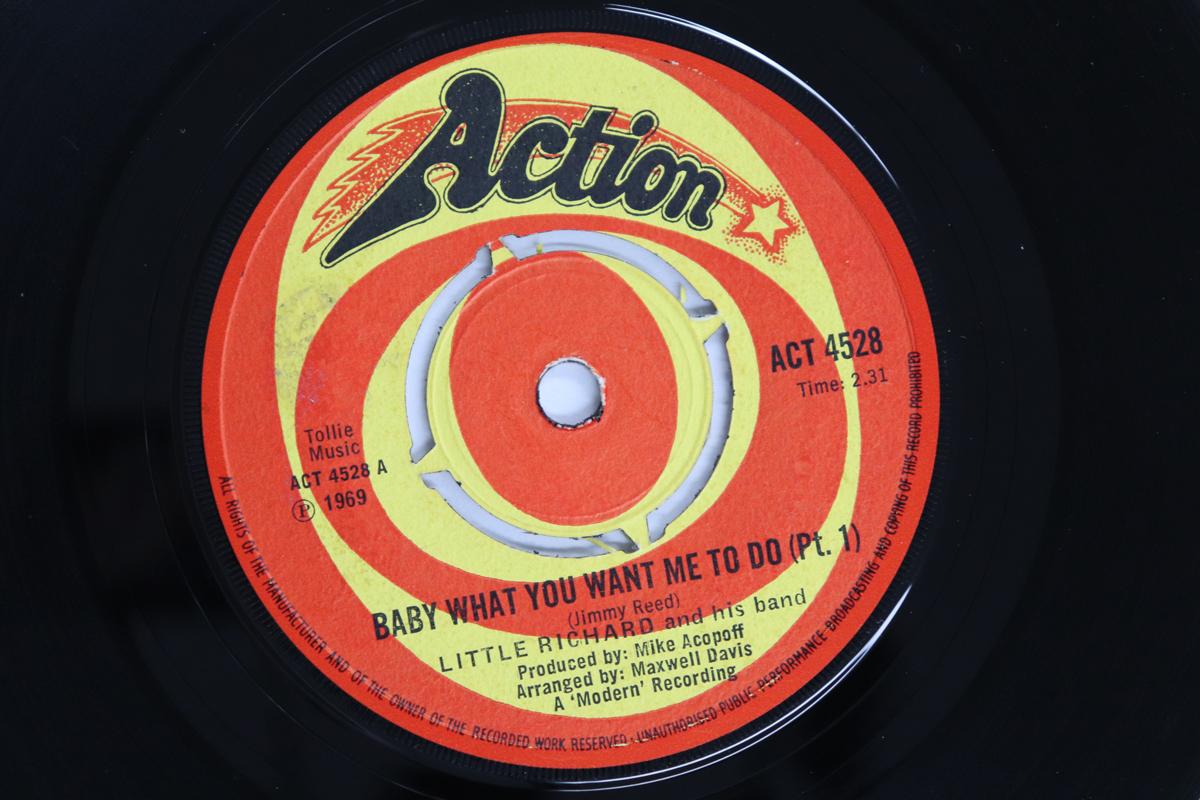 

7inch Record LITTLE RICHARD & HIS BAND - Baby What You Want Me To Do ACT4528 Action 1969 UK Blues Used