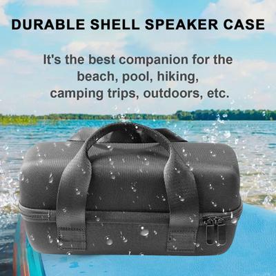 Yousheng Speaker Storage Bag Water-Resistant Wear-Resistant Dirt-Resistant Bluetooth-compatible Speaker Case Zipper Closure Protective Sleeve