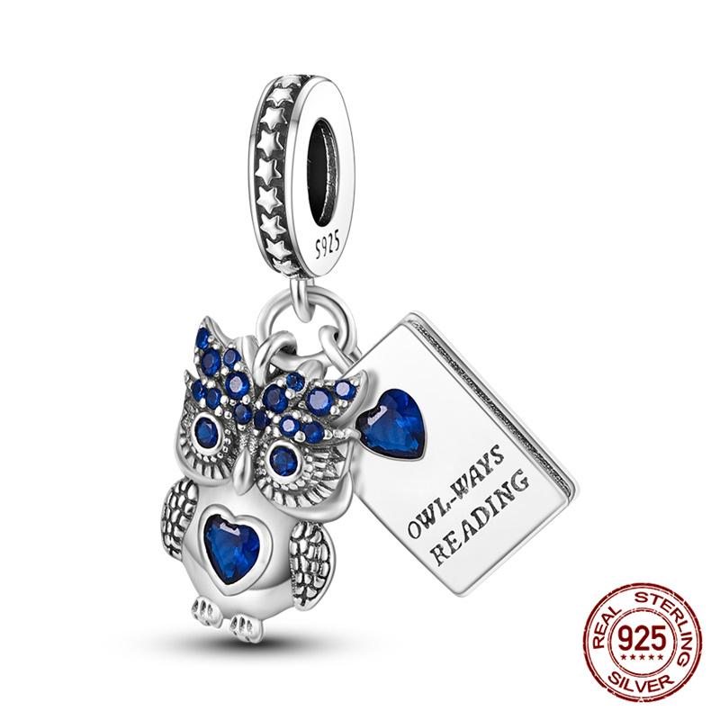 100% 925 silver Animal Series Bulldog Zebra Squirrel Charms Fit Original 925 Bracelet DIY Jewelry Making Women Gift