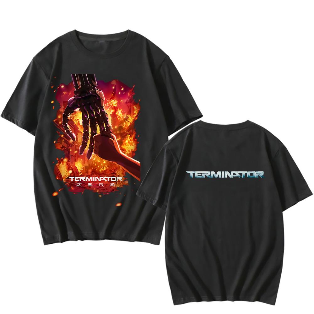 

Terminator Zero Movie Anime Print Tshirt New Streetwear Men Women Casual Fashion Oversized Short Sleeve Tees Summer Tops Clot... S разноцветный