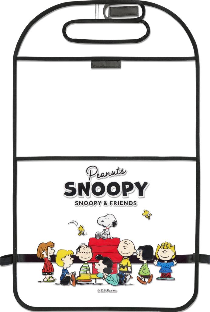 Meiho SNOOPY Rear Seat Kick Guard Seatback Pocket Clear SN2443