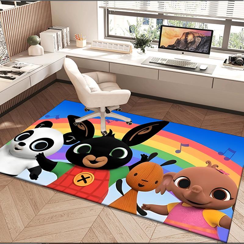 1PC rug Rainbow Bing Friends Singing Carpet, Chair Rug,Area Rug for Office Bedroom living rooms bedroom, Doormat decor Christmas fan gifts