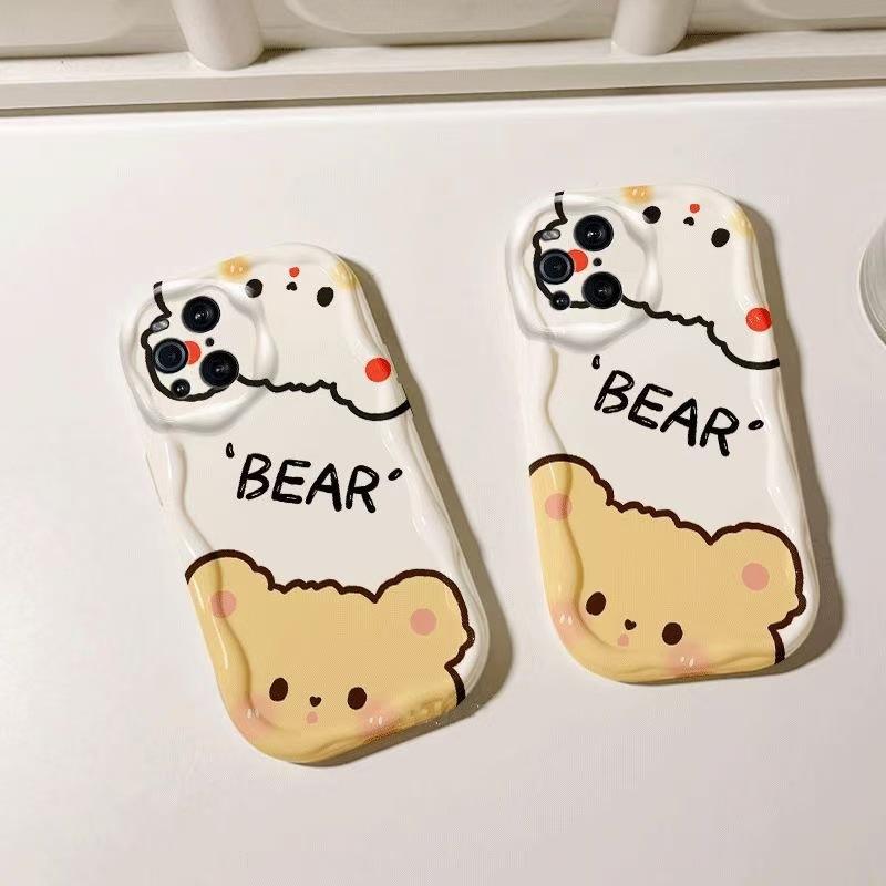 Probe Bear Suitable for Iphone16promax Mobile Phone Case Cute Apple 15 Anti-drop 14pro Japan and Korea 13/12