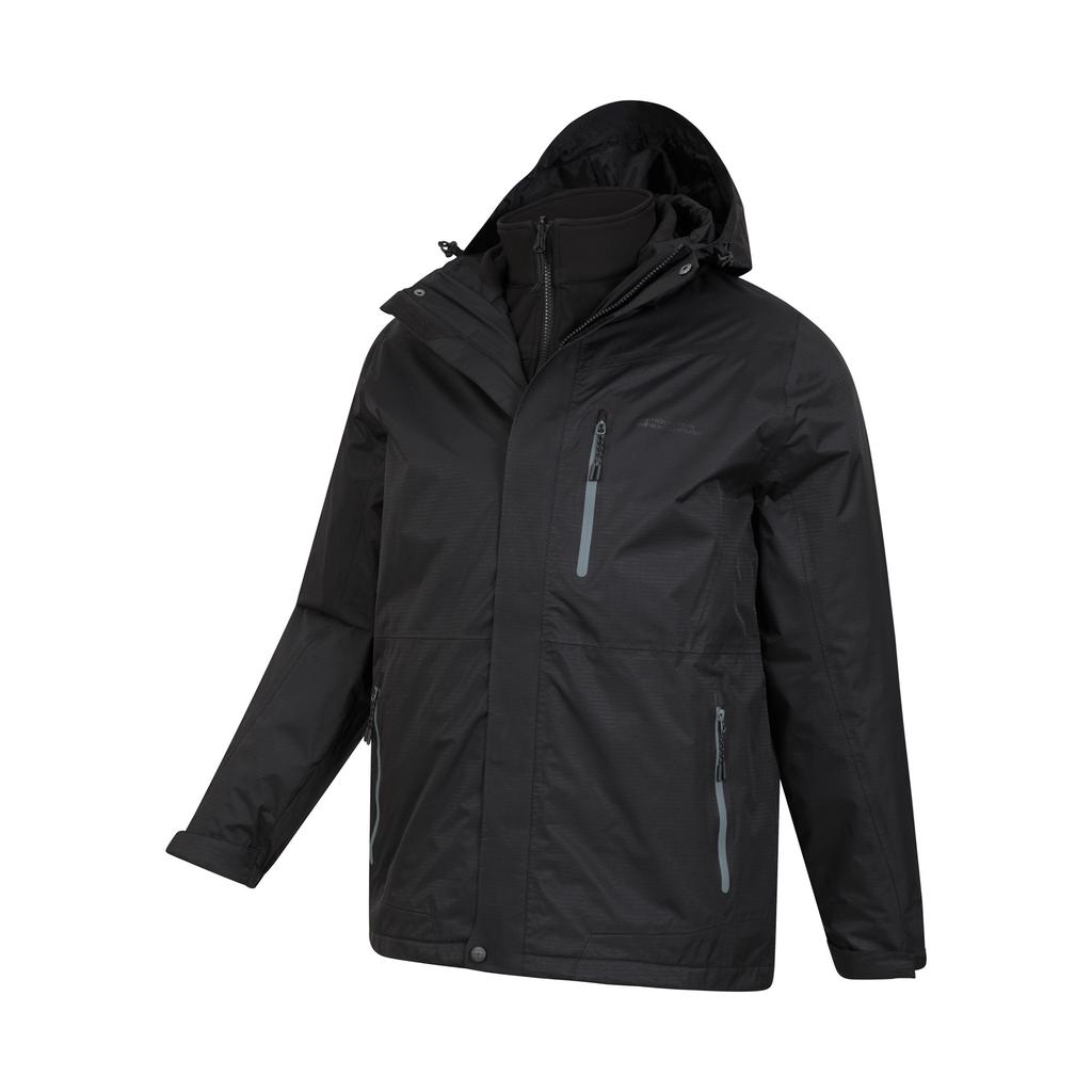 Mountain Warehouse Men's Bracken Extreme 3 In 1 Waterproof Jacket