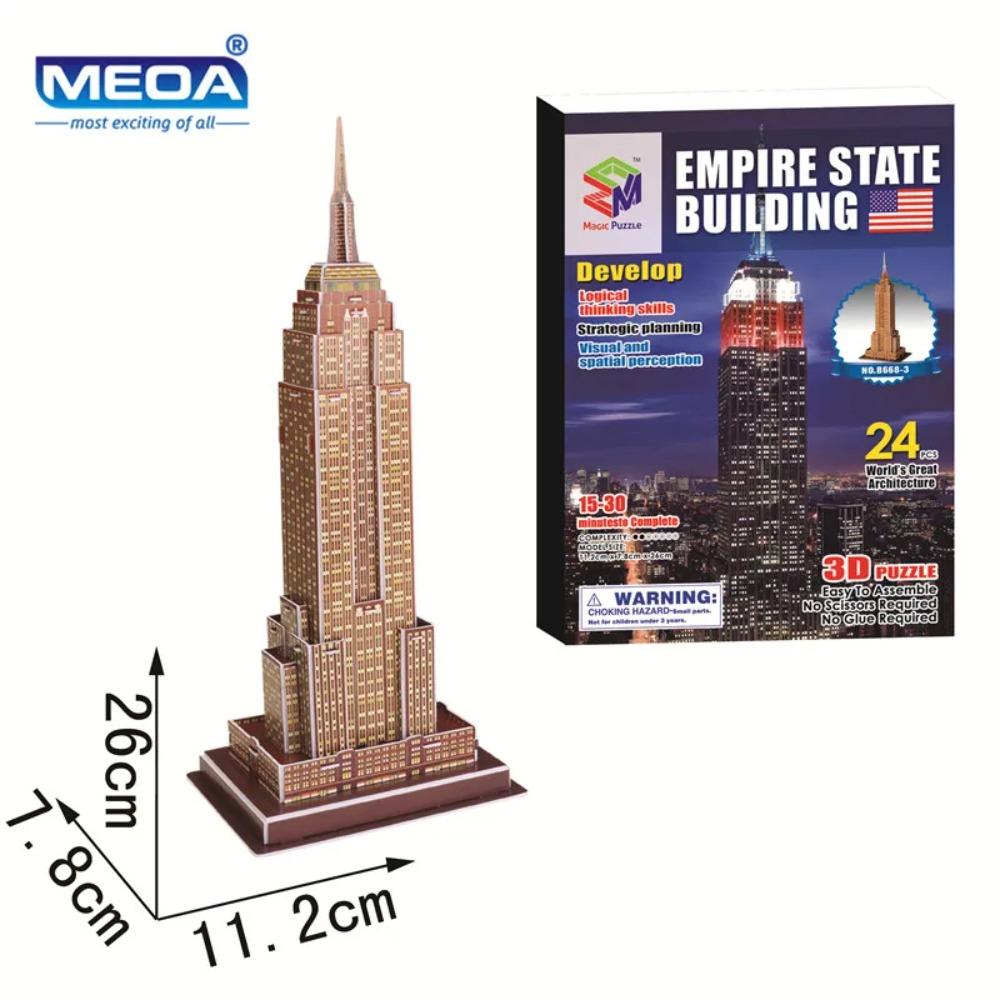40 Tarz Dünya Ünlü Mimari Bina 3D Puzzle Model İnşaatı Yapboz Oyuncakları Çocuklar İçin Noel Hediyesi