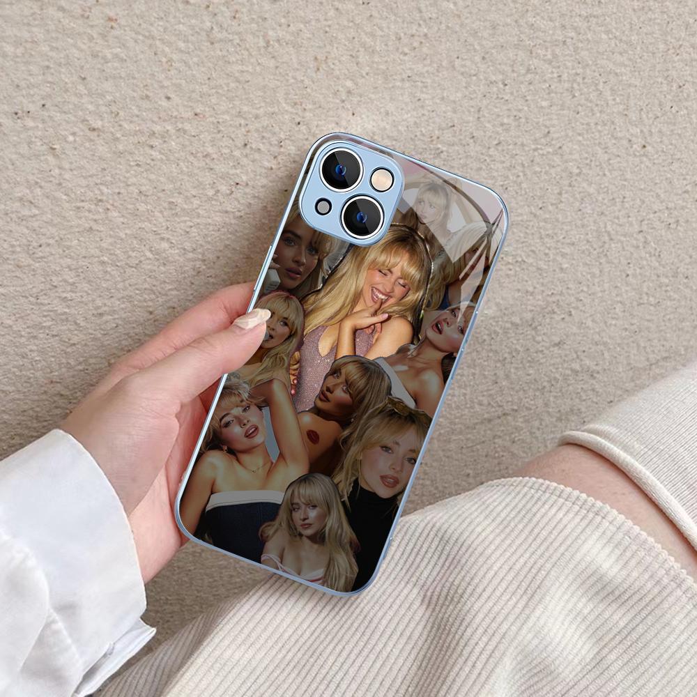 Obal na telefon Singer S-Sabrina C-Carpenter Pro IPhone 14 13 12 Mini 11 Pro XS Max X XR 14 Plus Kryt z tvrzeného skla